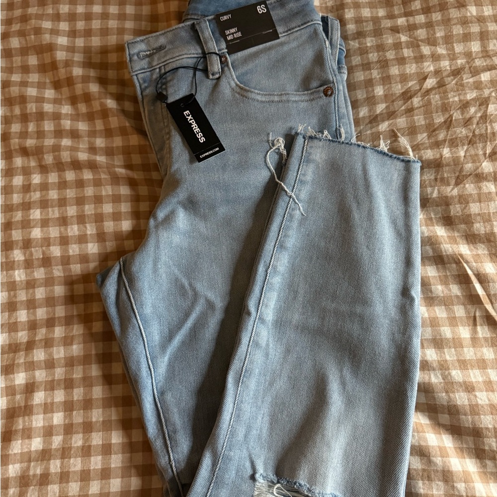 Express Women's Light Blue Skinny Jeans